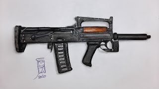 3d drawing of pubg groza || رسم جروزا ببجي ثلاثي الأبعاد