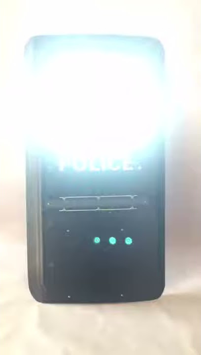 Police shield with alarm