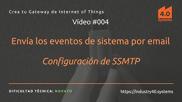 Envía los eventos de sistema por email. Configuración de SSMTP