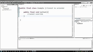 Java Tutorial - 49 - Final Methods and Classes
