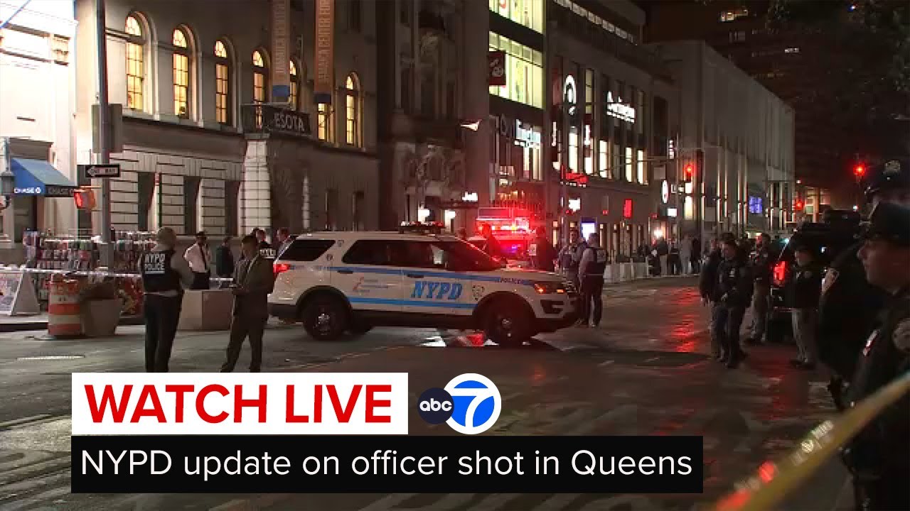 LIVE | NYPD update on officer shot in Jamaica, Queens - YouTube