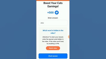 Cats Free Crypto & Boost Your Cats Earnings Youtube Video Code | Free Crypto Video Code Cats