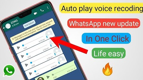 WhatsApp auto play voice recording feature | WhatsApp new update