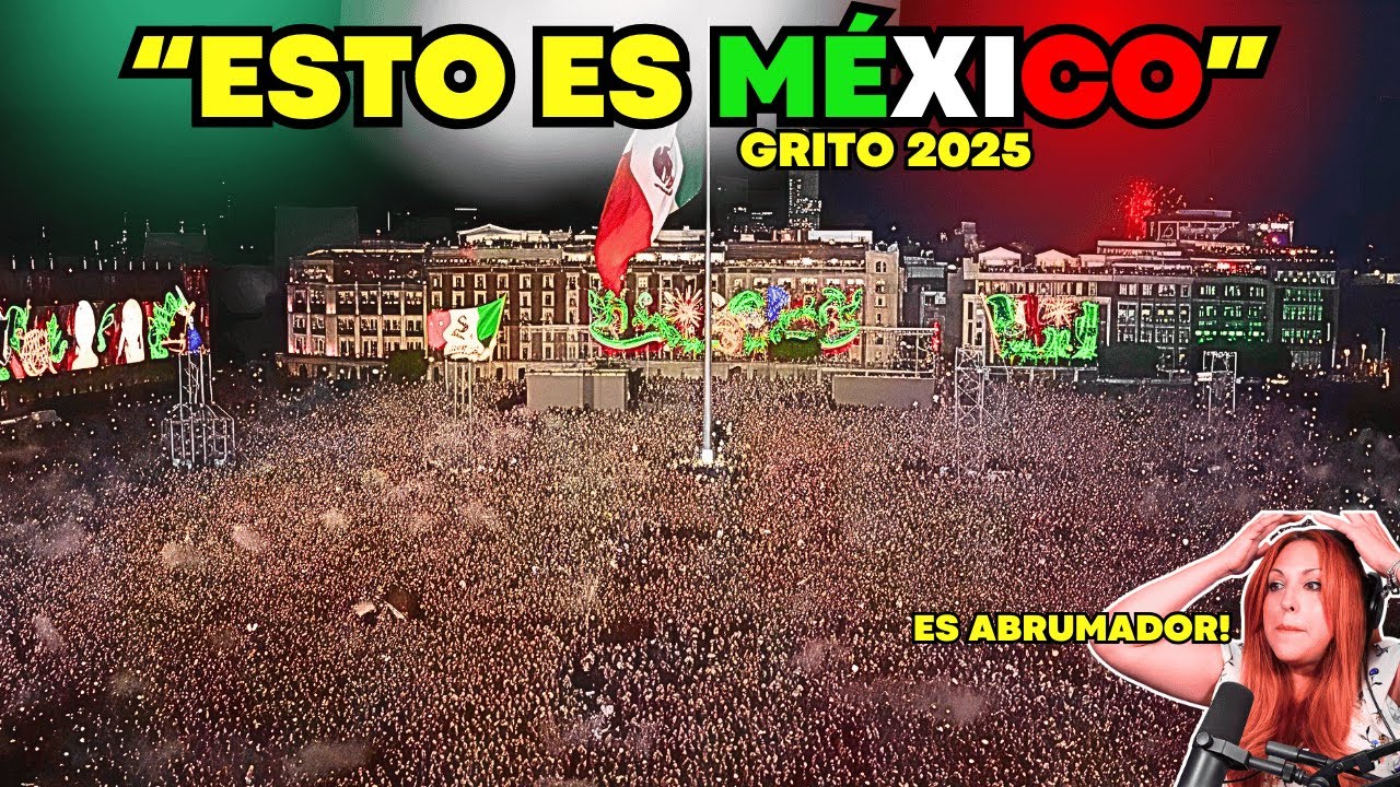 Reaccionando al GRITO de INDEPENDENCIA de MÉXICO 2025! el ZÓCALO ES BRUTAL!| Ceci Dover