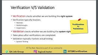 Manual Software Testing (SDLC,Models,Verfication&Velidation,QC vs QA Part 2)