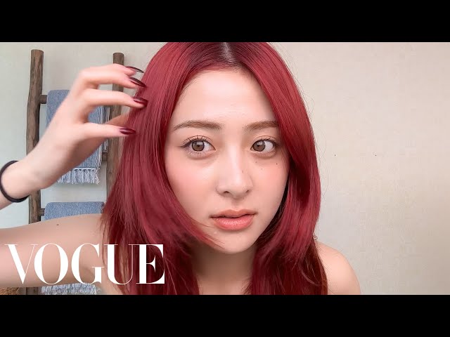 LE SSERAFIM’s HUH YUNJIN on Her Skin Care Routine & Eyelash Curling Trick | Beauty Secrets | Vogue class=