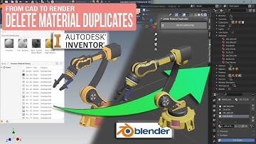 Inventor 202x to Blender 2.9x/3.x - Delete Material Duplicates free add-on