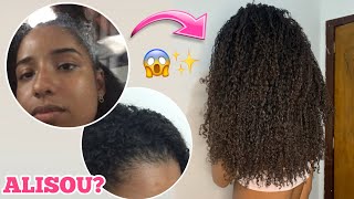 FIZ RELAXAMENTO NO MEU CABELO CACHEADO 😱 | Ninninha Souza