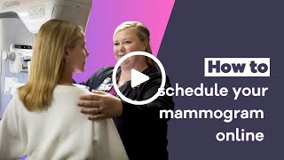 Learn how to schedule your screening mammogram online at Samaritan