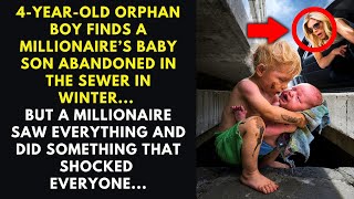 4-YEAR-OLD ORPHAN BOY FINDS A MILLIONAIRE’S BABY SON ABANDONED IN THE SEWER...