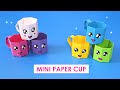 Diy mini paper cup  easy origami paper cup