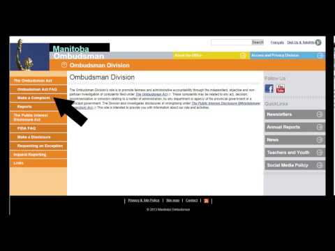 How to Make a Complaint Under the Ombudsman Act