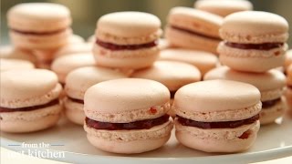 french rose raspberry macarons from the test kitchen