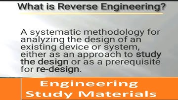 Reverse Engineering | Definition | Examples | Mechanical Basics | ENGINEERING STUDY MATERIALS