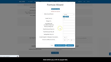 Sku Grid for eBay Sellers - How to Set Up Your Default Selling Price Formula (in Dollar Amounts)