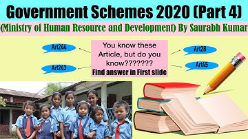 Important Govt schemes for UPSC 2020 (Part- 4) by Saurabh Kumar
