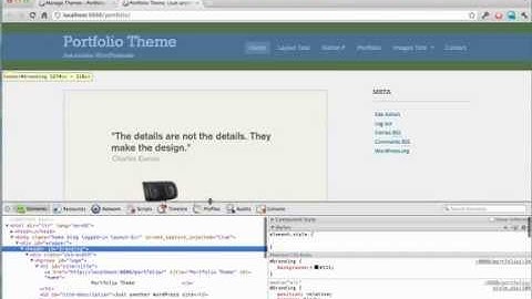 Using the Chrome Developer Tools with a WordPress Theme