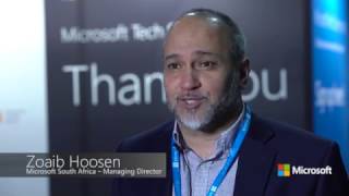 Managing Director, Zoaib Hoosen, at the Microsoft Tech Summit.
