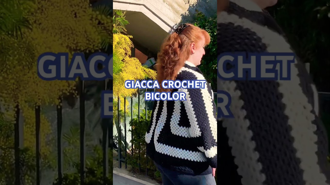 GIACCA CROCHET BICOLOR 