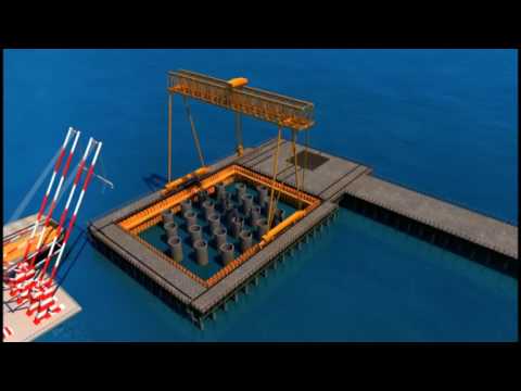 Construction Of Lock Type Steel Sheet Pile Cofferdam Youtube