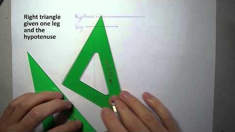 Right triangle given one leg and the hypotenuse