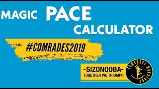 Comrades Up Run 2019 Pace Calculator