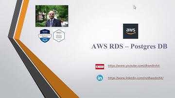 AWS   RDS with Postgres Database