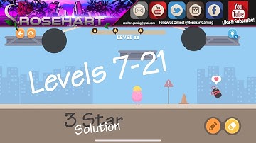 Dumb Ways To Draw • Season 1 • Levels 7-21 • 3 Star ⭐️⭐️⭐️ Solution • Rosehart Gaming