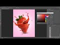 تصميم سوشيال ميديا احترافي Photoshop Poster Design Strawberry Flavor 