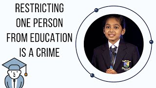 The Right To Education Speech By Nehza Nasar Chavara International Academy, Vazhakulam