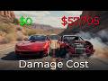 Realistic Crashes BeamNG Drive Damage Cost Mazda RX-7 | Epic Wallet Survival