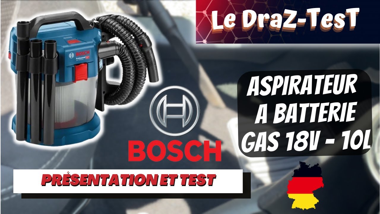 Test aspirateur à batterie Bosch GAS 18V-10L 