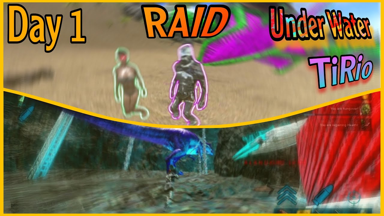 (Ark Mobile) Raid UnderWater🥶(Best Tirio) And Alot Op Loot🤩🔥(Day 1)