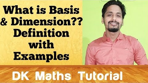 Vector Space & Subspace-6(Basis/Base and Dimension of V/S Definition with Examples | Imp. Results )