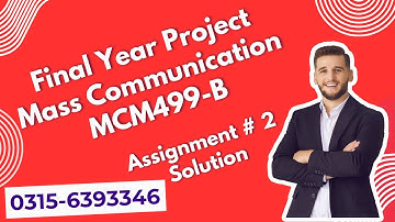 MCM499B Assignment 2 solution 2025 #mcm499b #vu Project