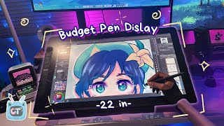 ✏HUGE Budget Drawing Display Veikk VK2200 PRO Unboxing Review + Venti Drawing