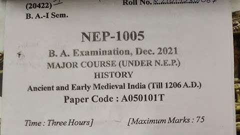 ba 1st semester history question paper 2021 | ccsu #ccsu #ba #questionpaper #ba1stsemester #history