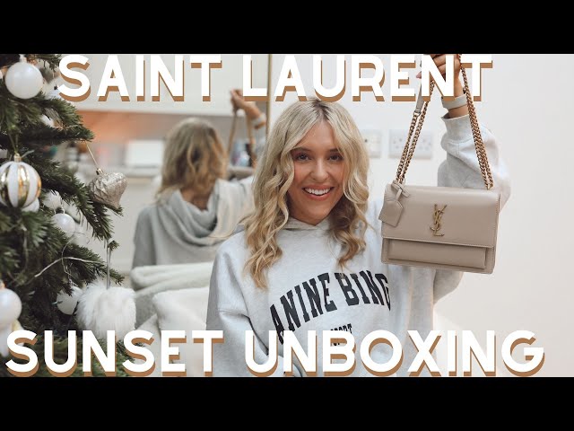 Saint Laurent YSL Sunset Bag Review & Outfits 💃 ft. Chain Wallet + Medium  Comparison 