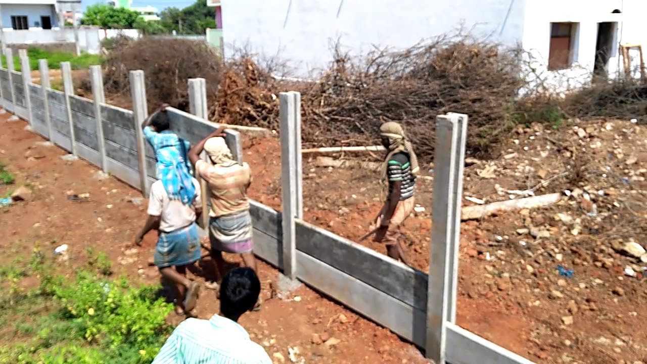 Cement Wall Erecting Post Pillar Columns Wall Panel Fencing Post Telangana  A.P Cell 07094722001 Wall - Youtube