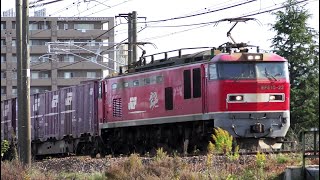 ﾚｯﾄﾞｻﾝﾀﾞｰEF510-22牽引高速貨物4060ﾚ札幌→大阪【4K】