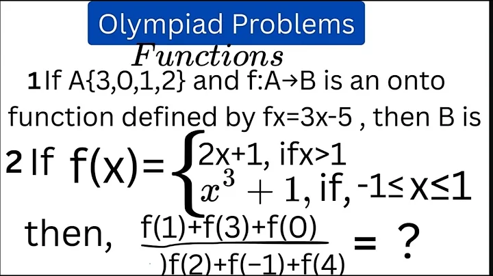 Olympiad Problems 1Function problem A Super Quick and Easy Functional Equation