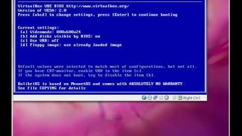 KolibriOS fast boot time