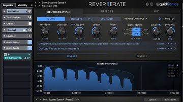 Live walk through of Sculpted Space Impulse Responses and presets For LiquidSonics Reverberate 3