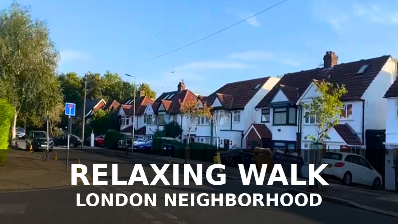 Relaxing Walk in London Residential Area | Peaceful Street Walk