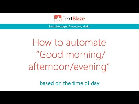 How to automate "Good morning/afternoon/evening" based on the time of day