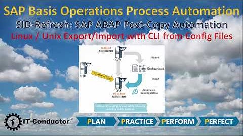 Video 3/5: SID-Refresh (SAP ABAP PCA) - Linux/Unix Export/Import with CLI from Config Files
