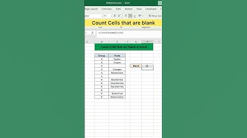 Count Cells that are Blank in Excel | Advanced Excel Formula #excel #exceltutorial #exceltips