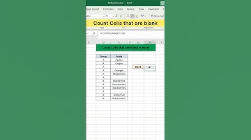 Count Cells that are Blank in Excel | Advanced Excel Formula #excel #exceltutorial #exceltips