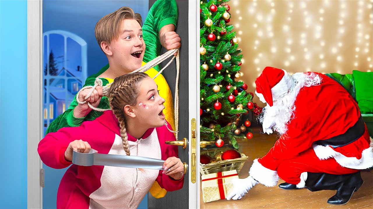 How to catch Santa / 14 funny Christmas situations - YouTube