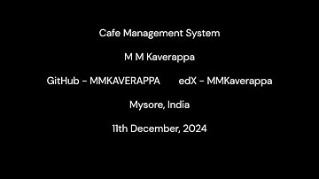 CS50 SQL - Final Project By M M Kaverappa